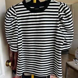 Who What Wear Monochrome Striped Top